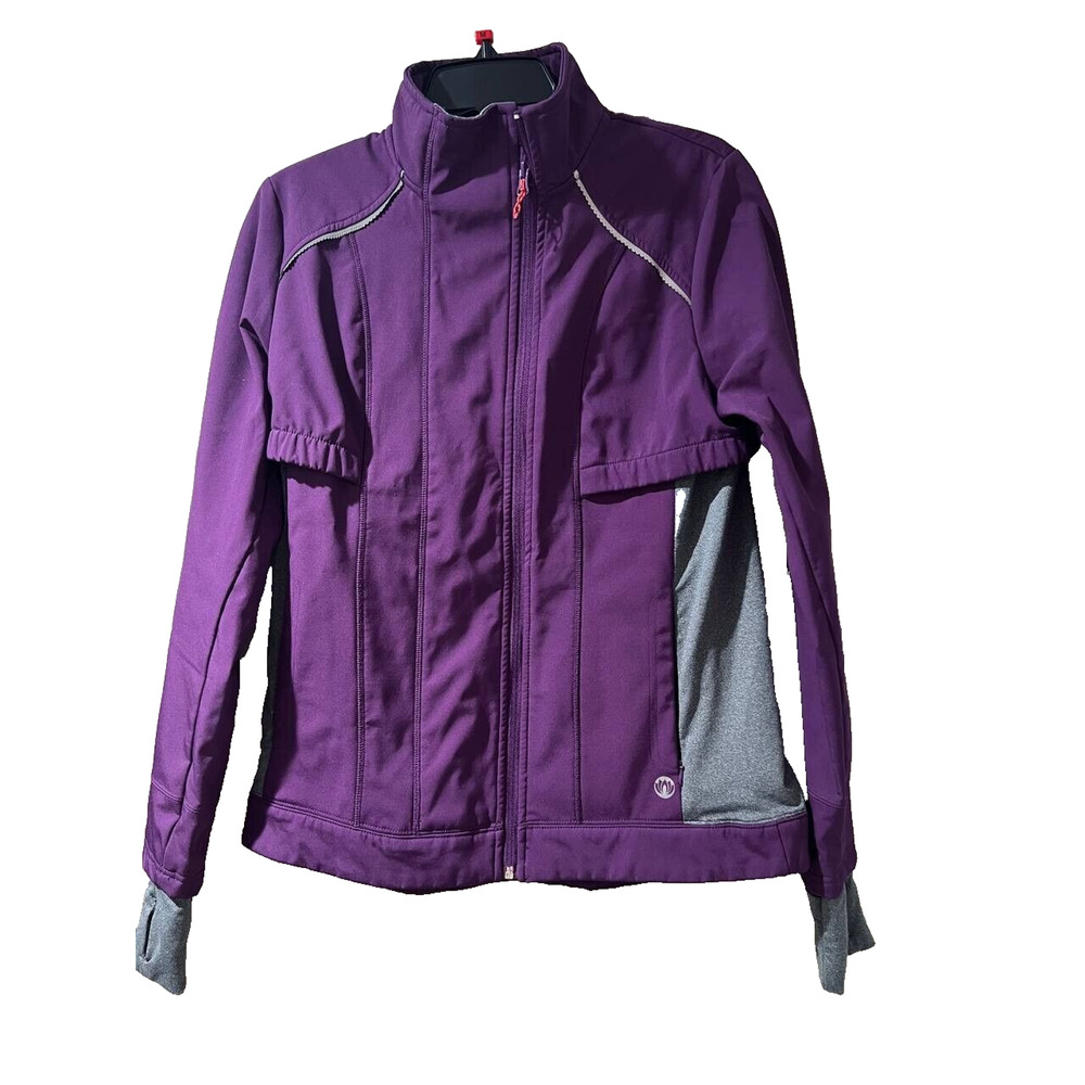 Mondetta Women Full Zip Jacket Windbreaker Long Sleeve Purple S A000092